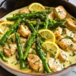 Creamy Lemon Chicken Asparagus Bake
