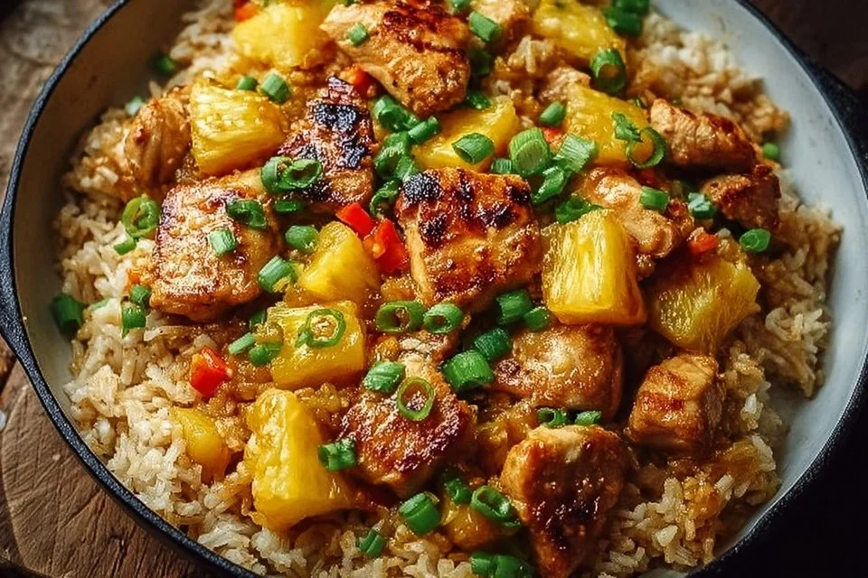 One-Pan Pineapple Chicken & Rice